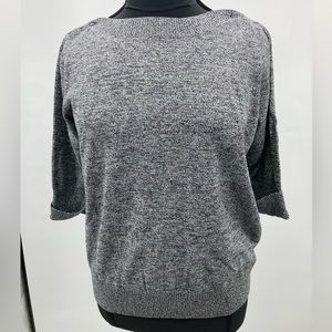 Dressbarn Women’s Gray Mid Sleeve Sweater Top